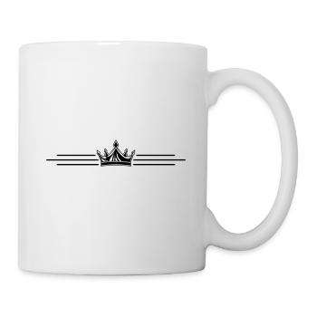 Krone Symbol Linie - Tasse - Weiß - Rechts