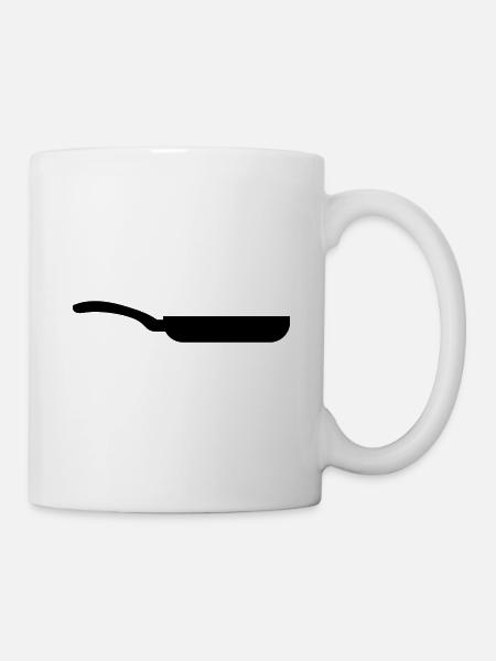 Pfanne Icon - Tasse - Weiß