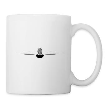 Ligne de masque d’escrime - Mug blanc - blanc - Droite