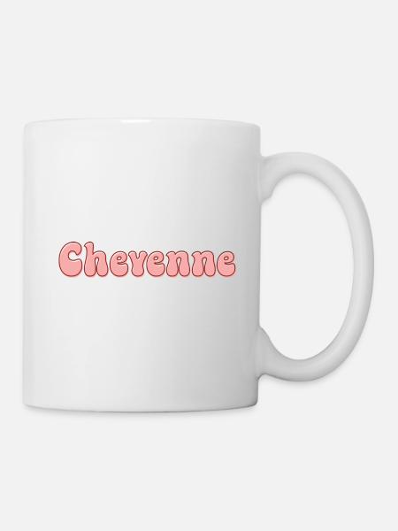 Name Mädchen Cheyenne Retro Name Cheyenne Paar - Tasse - Weiß
