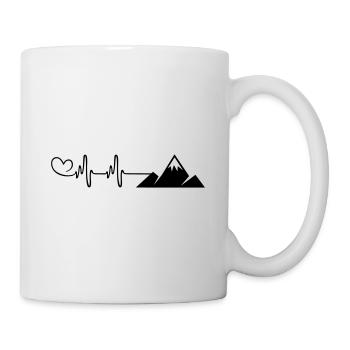 Berge Herzschlag - Tasse - Weiß - Rechts