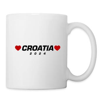 Croatie 2024 Coeur - Mug blanc - blanc - Droite