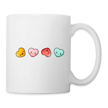Coeurs Amour Comic Amour - Mug blanc - blanc - Droite