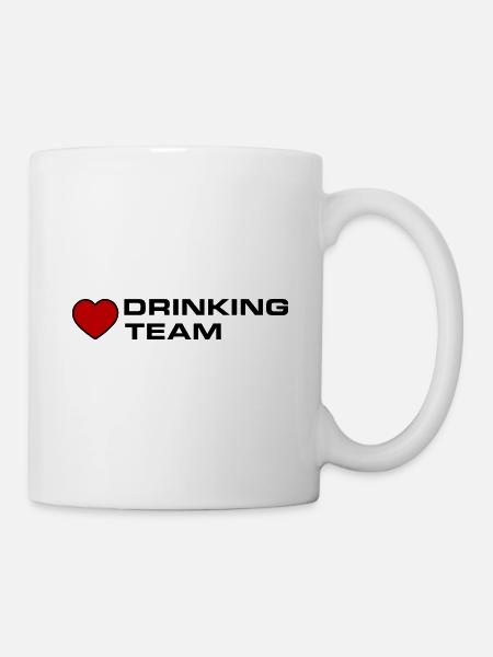 Drinking Team Herz - Tasse - Weiß