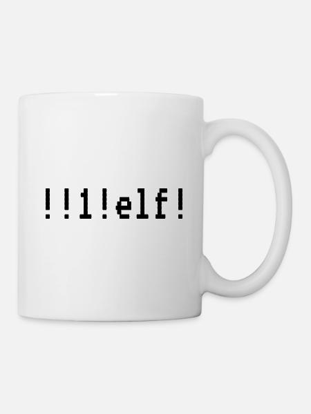 Motiv "!!1!elf!" - "eins elf" - Tasse - Weiß