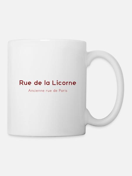 Paris - Rue de la Licorne - Mug blanc - blanc