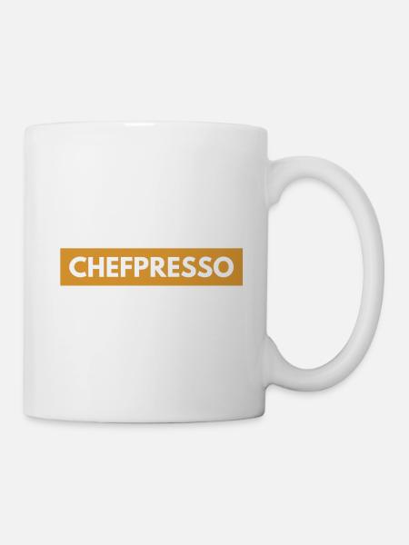 Chefpresso Chef Kaffee Kaffeetasse Geschenk - Tasse - Weiß