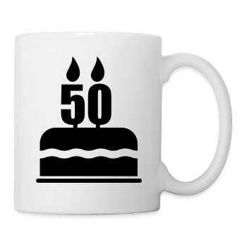50 Geburtstag - Tasse - Weiß - Rechts