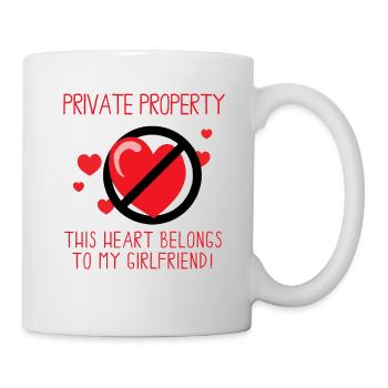 Girlfriend This Heart Belongs To My Girlfriend - Mug blanc - blanc - Droite