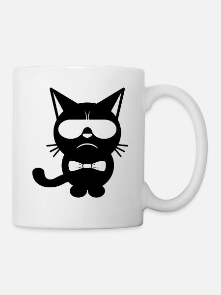 Bow Tie Cat - Tasse - Weiß