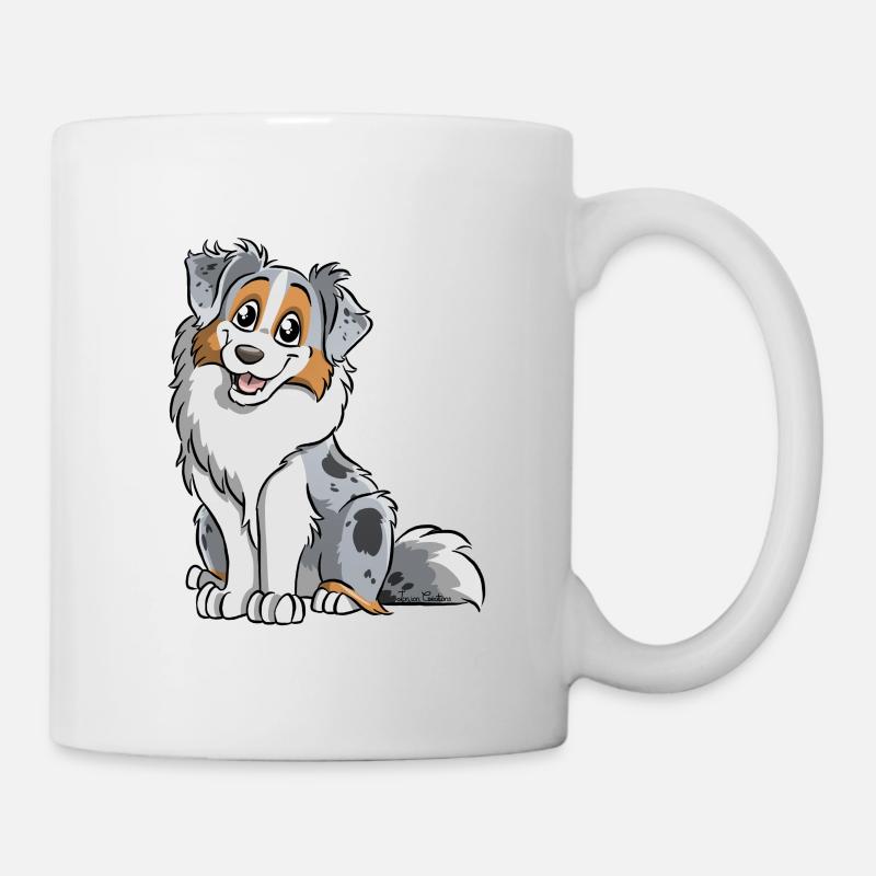 Berger Australien Bleu Merle - Mug blanc - blanc