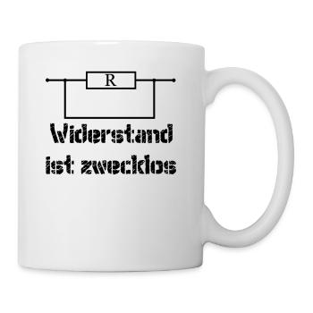 Widerstand ist zwecklos - Tasse - Weiß - Rechts