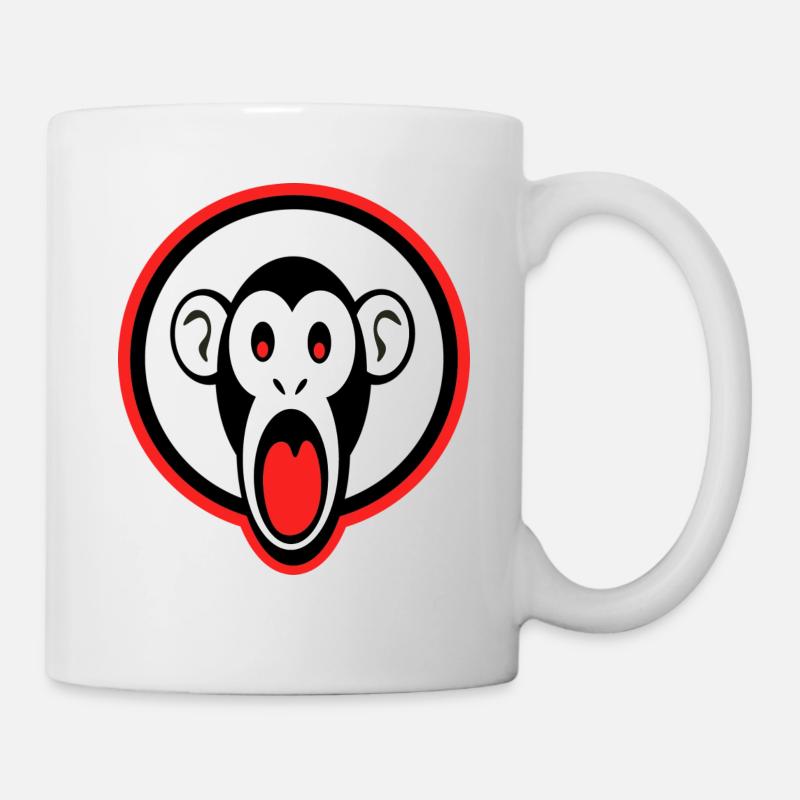 shocked monkey - Tasse - Weiß