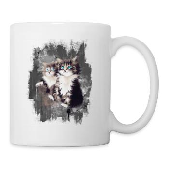 Kätzchen - Tasse - Weiß - Rechts