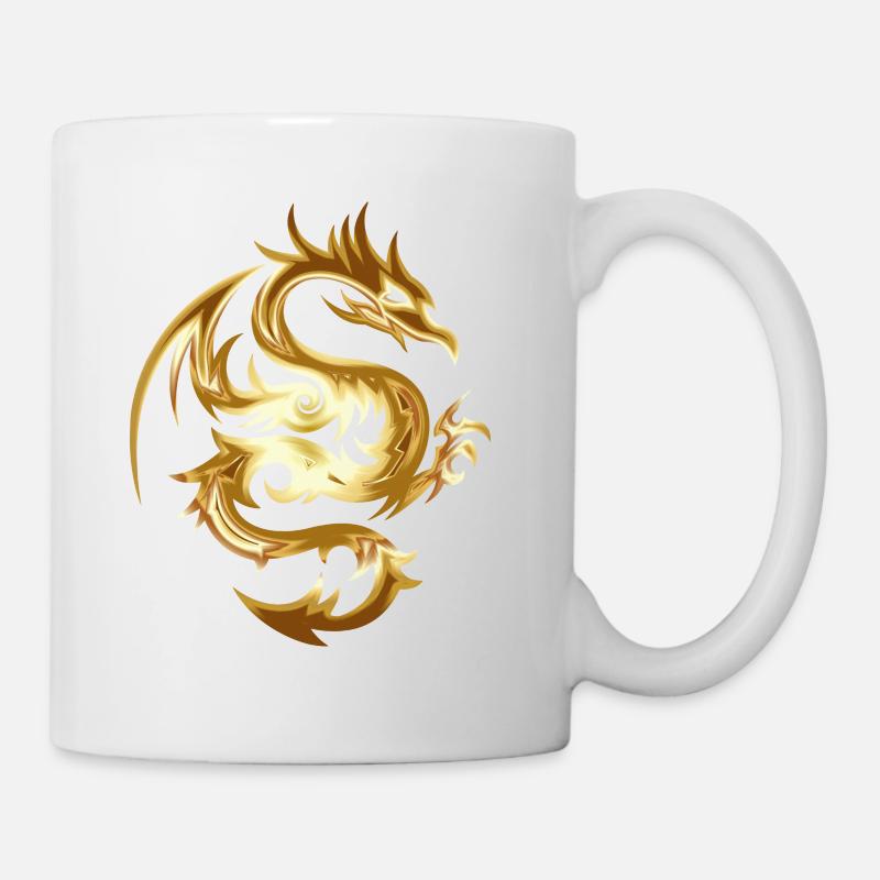 Golden Dragon - Mug - white