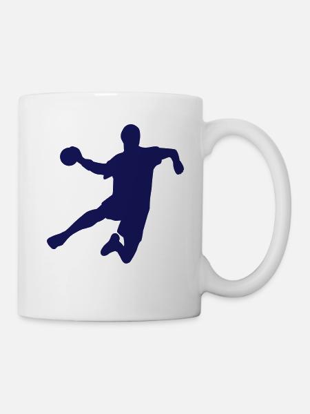 Handball Sprungwurf - Tasse - Weiß