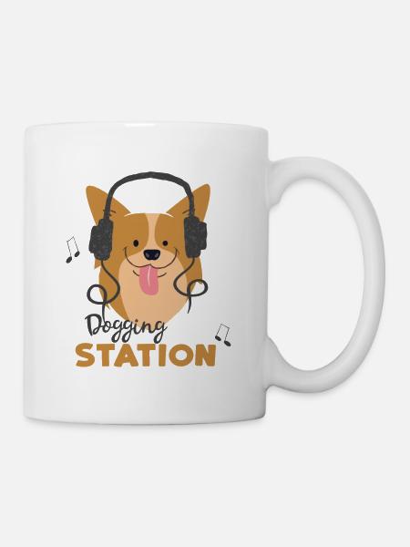 Corgi Dog Dogging Station - Pods pour casque - Mug blanc - blanc