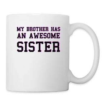 Bruder und Schwester Geschenk Kinder - Tasse - Weiß - Rechts