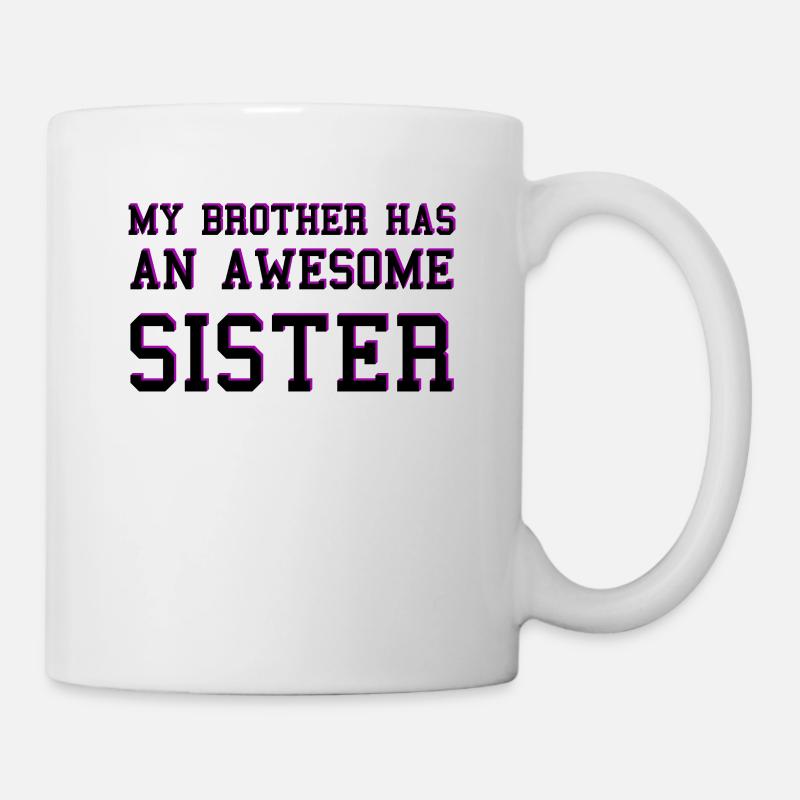 Frère et soeur cadeau enfants - Mug blanc - blanc