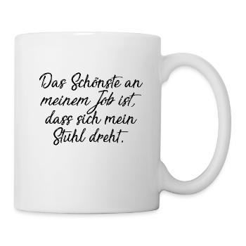 Job Stuhl Büro - Tasse - Weiß - Rechts
