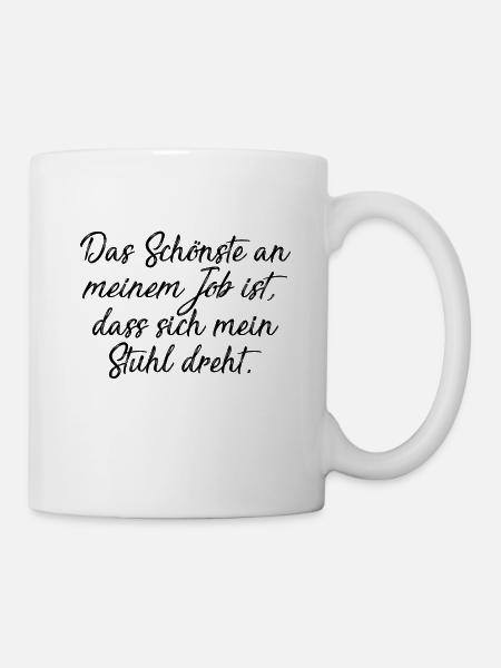 Job Stuhl Büro - Tasse - Weiß