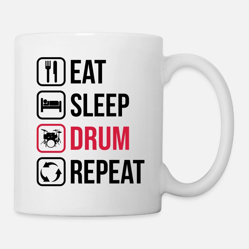 Manger sommeil tambour répétition - Mug blanc - blanc