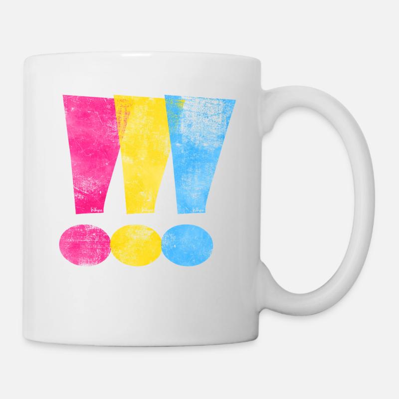 Pansexual Pride Exclamation Points - Mug - white