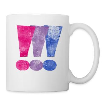 Points d'exclamation de la fierté bisexuelle - Mug blanc - blanc - Droite