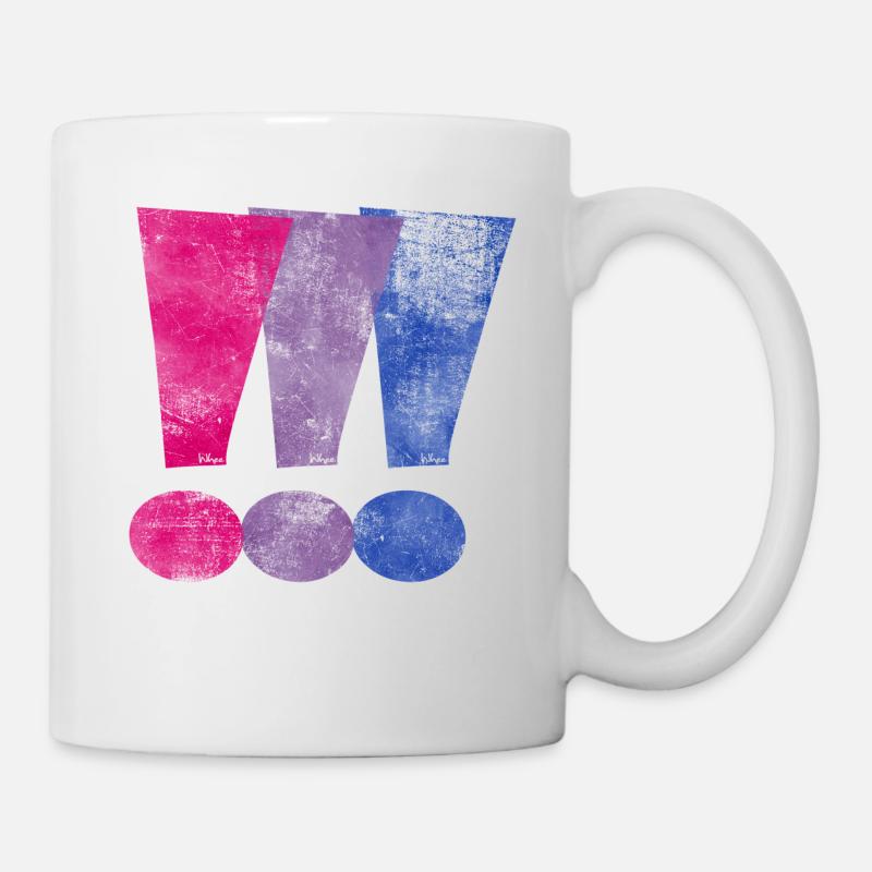 Bisexuell Stolz Ausrufezeichen - Tasse - Weiß