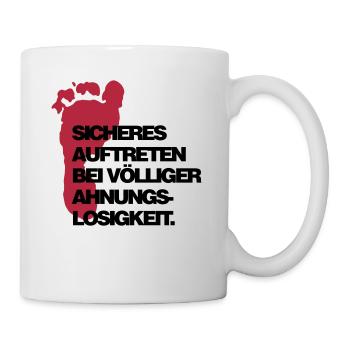 sicheres Auftreten - Tasse - Weiß - Rechts
