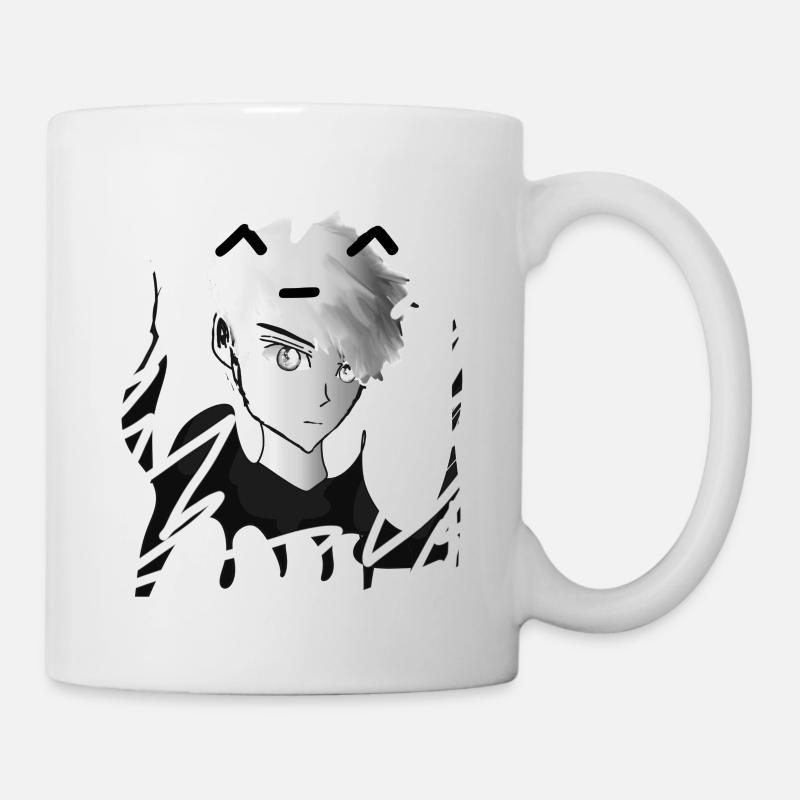 Junge in Grau - Tasse - Weiß
