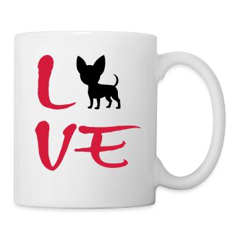 Chihuahua LOVE dog gift idea - Mug - white - Right