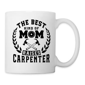 The best kind of mom raises carpenter - Mug blanc - blanc - Droite