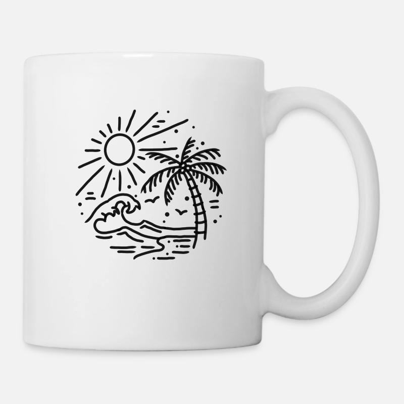 plage - Mug blanc - blanc