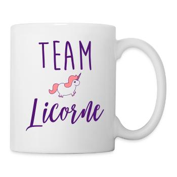 Team Licorne, cadeau licorne, fête des mères - Mug blanc - blanc - Droite