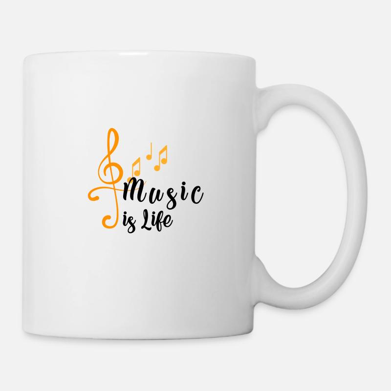 Music is Life - Tasse - Weiß