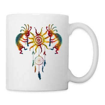 Kokopelli Duo - Power Sun Dreamcatcher 1 - Tasse - Weiß - Rechts