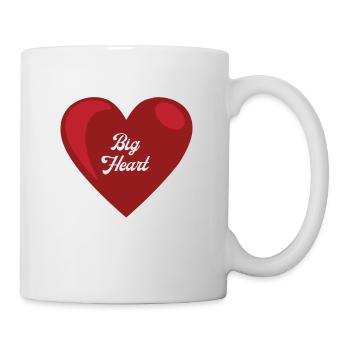 Grand coeur - Mug blanc - blanc - Droite