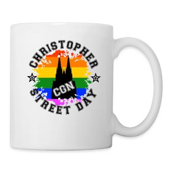 CSD Cologne Rainbow Gay Pride LGBT - Mug blanc - blanc - Droite
