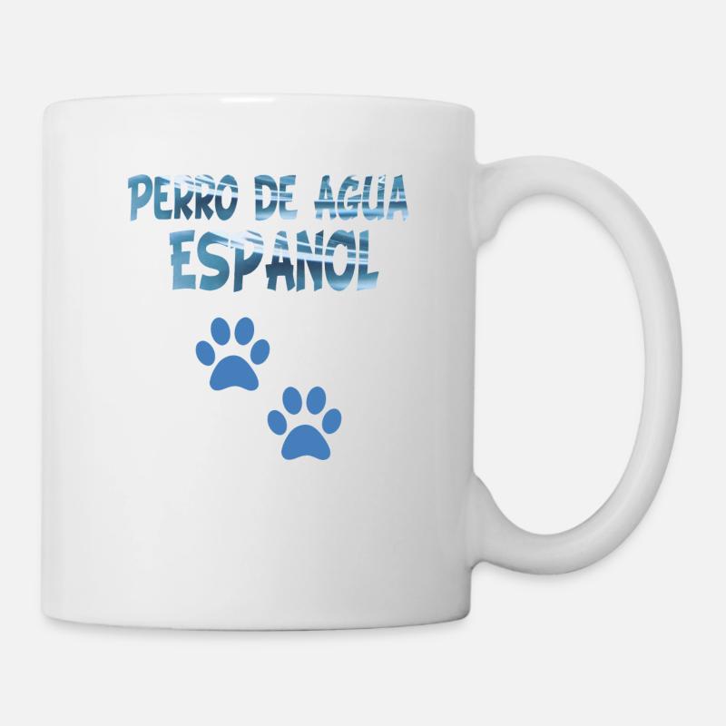 Spanischer Wasserhund Perro de Agua Español - Tasse - Weiß