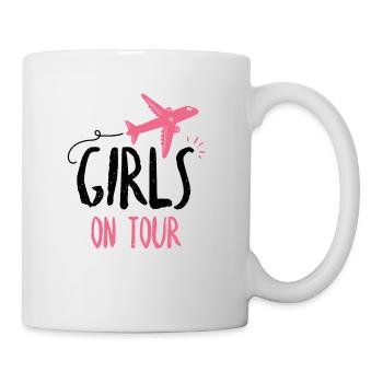 Voyage d’avion de filles avec des amies - Mug blanc - blanc - Droite