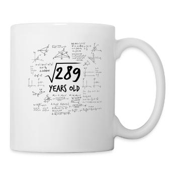 17. Geburtstag Wurzel aus 289 Mathematik Nerd - Tasse - Weiß - Rechts