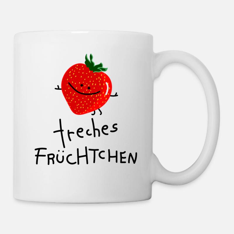 Freches Früchtchen- Erdbeere - Tasse - Weiß