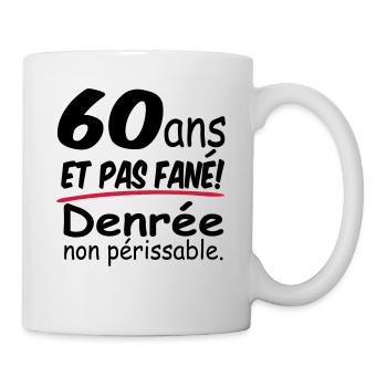 ANNIVERSAIRE 60 ANS/VISUEL HUMOUR/DESIGN HOMMES - Mug blanc - blanc - Droite