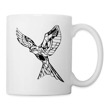 Elegant flying hawk - Mug - white - Right