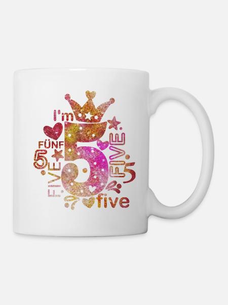 I'm 5 - Tasse - Weiß