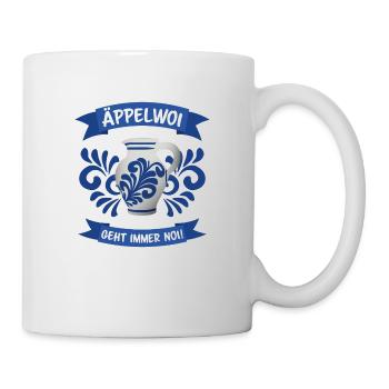 Lustige Geschenkidee Apfelwein, Äppler und Bembel - Tasse - Weiß - Rechts