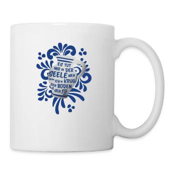 Lustige Geschenkidee Apfelwein, Äppler aus Bembel - Tasse - Weiß - Rechts