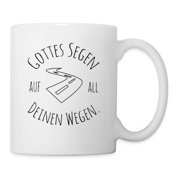 Gottes Segen Geschenk für Gläubige Christen Taufe - Tasse - Weiß - Rechts
