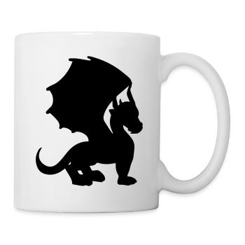 Geflügelter Drache - Tasse - Weiß - Rechts